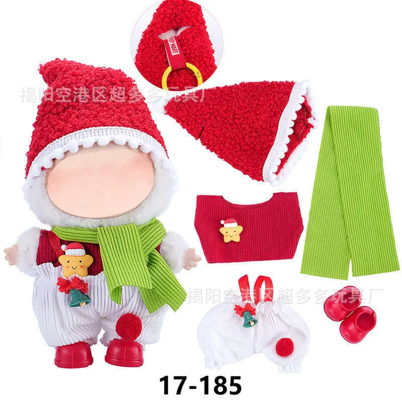 Vêtements Pour Poupée La-bu-bu 17 Cm - Kit 4 Pièces : Chapeau, Culotte, Sac à Dos, Lunettes (noir) Habits Poupée DIY