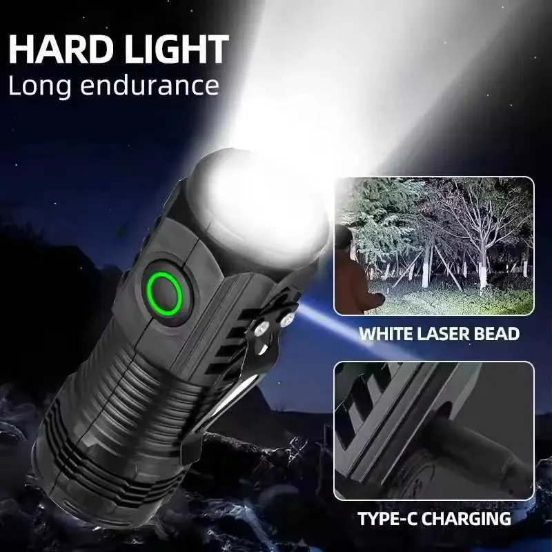 Rechargeable LED Flashlight with Strobe Switch Mode and 160 Lumens LED ...