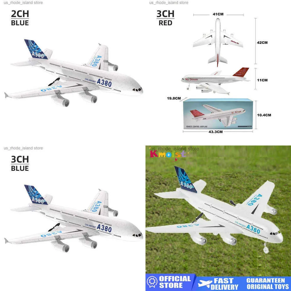 A380 RC Plane 3CH 24G Remote Control Airplane EPP Fixed Wing RTF Model ...