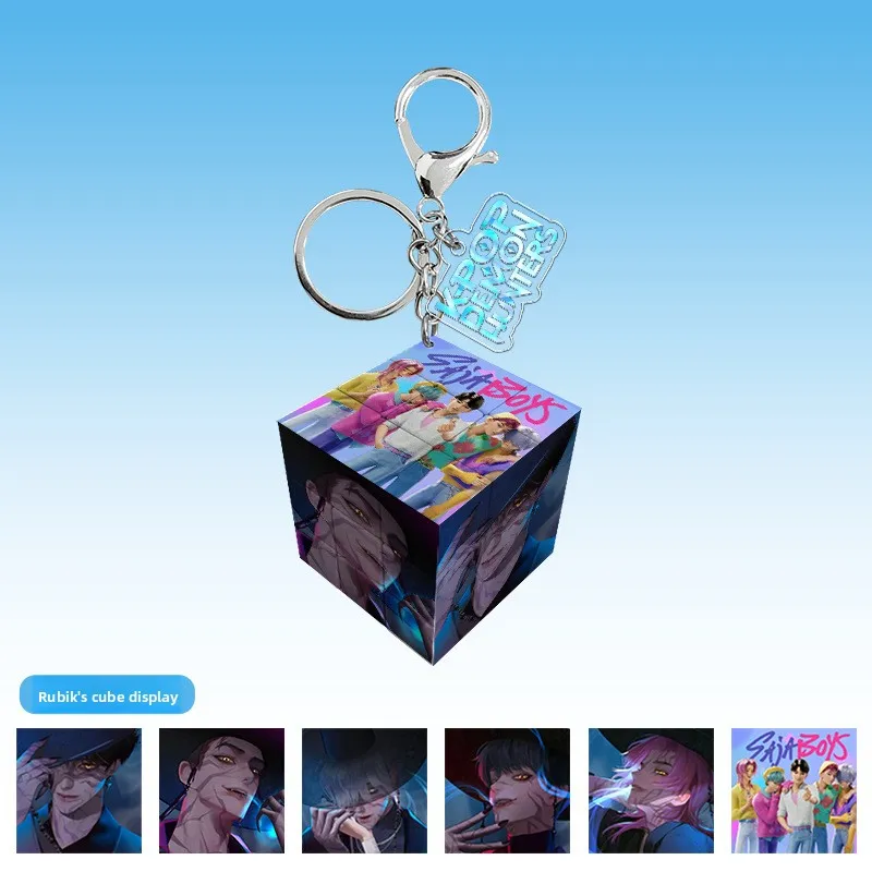 Kpop Demon Hunters Personalized Rubik's Cube 3x3x3 Keychain Puzzle