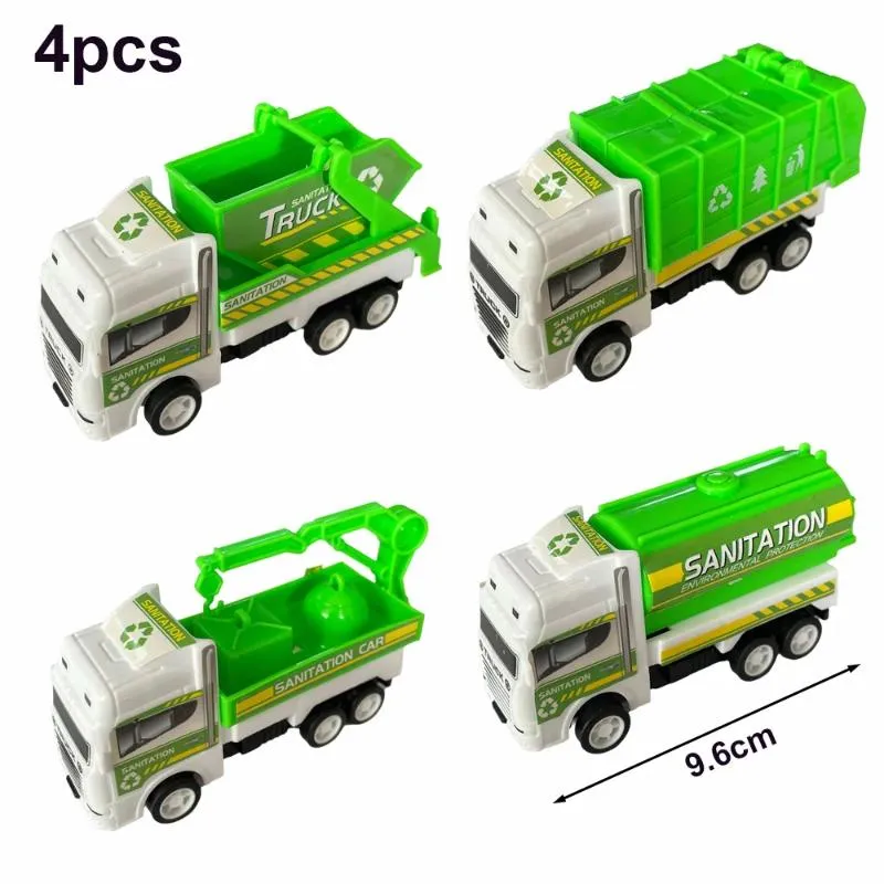Lot De 17 Décorations Gâteau Camion Poubelle - Anniversaire Thème Gestion Des Déchets