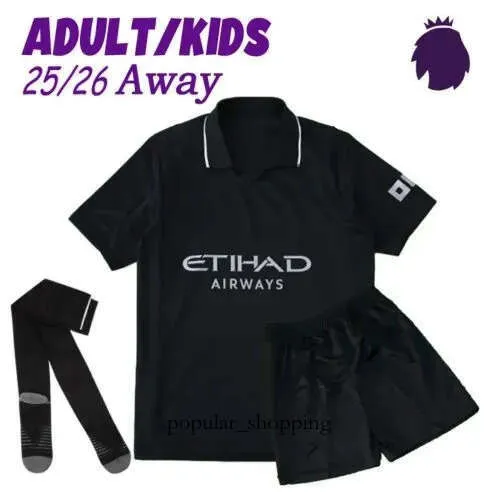 Man City Black Soccer Kits Featuring Erling Haaland, Rodrigo, Kevin ...