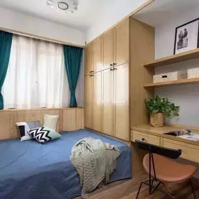 Custom modern minimalist tatami bedroom integrated cabinet with ...