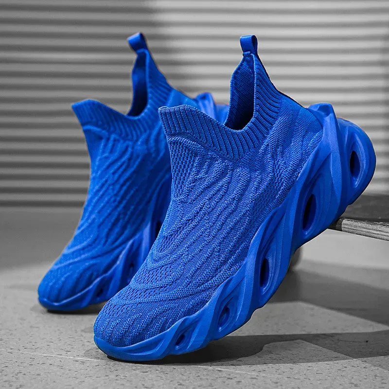 Atmungsaktive Herrenschuhe: Leichte Fly Woven Athleisure Slip On