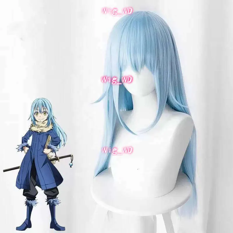 Wholesale 70cm Long Straight Light Blue Rimiru Cosplay Slime Anime ...