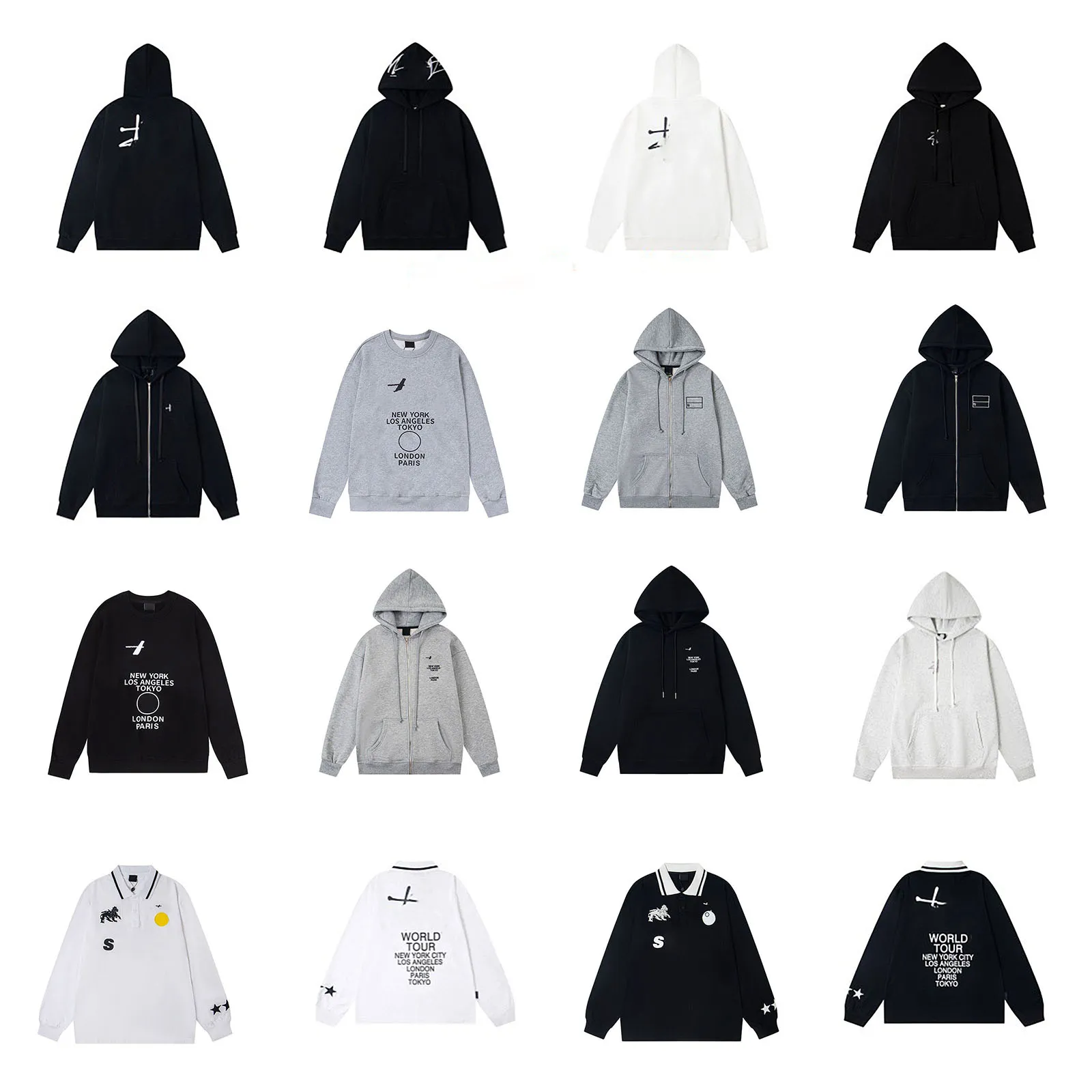Designer Rapper Hoodies Designer Men's Hoodie Embroidery Letter Zip-Up Hoodies Vintage Hip Hop ...