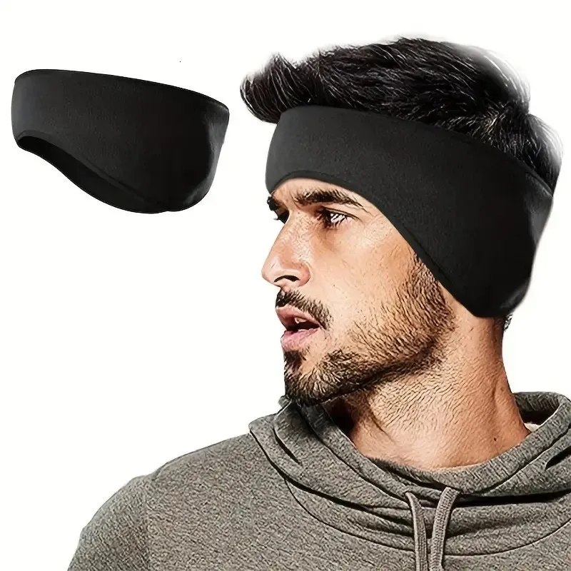 thumbnail image 2 of Unisex Fleece Ear Muffs – Winter Ear Warmers, Behind The Head Band, One Size – Black 2 of 5