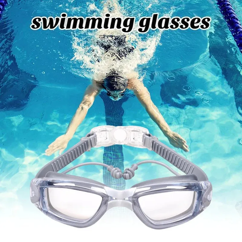 Lunettes De Natation Adultes Anti-buée Silicone - Professionnelles Pour Homme Neuf