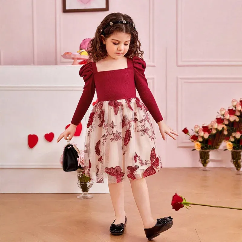 Long Sleeve Red Glitter Christmas Dress for Girls with Embroidery Flower  Tatting Craft from Dhgate Christening dresses - price 26.79