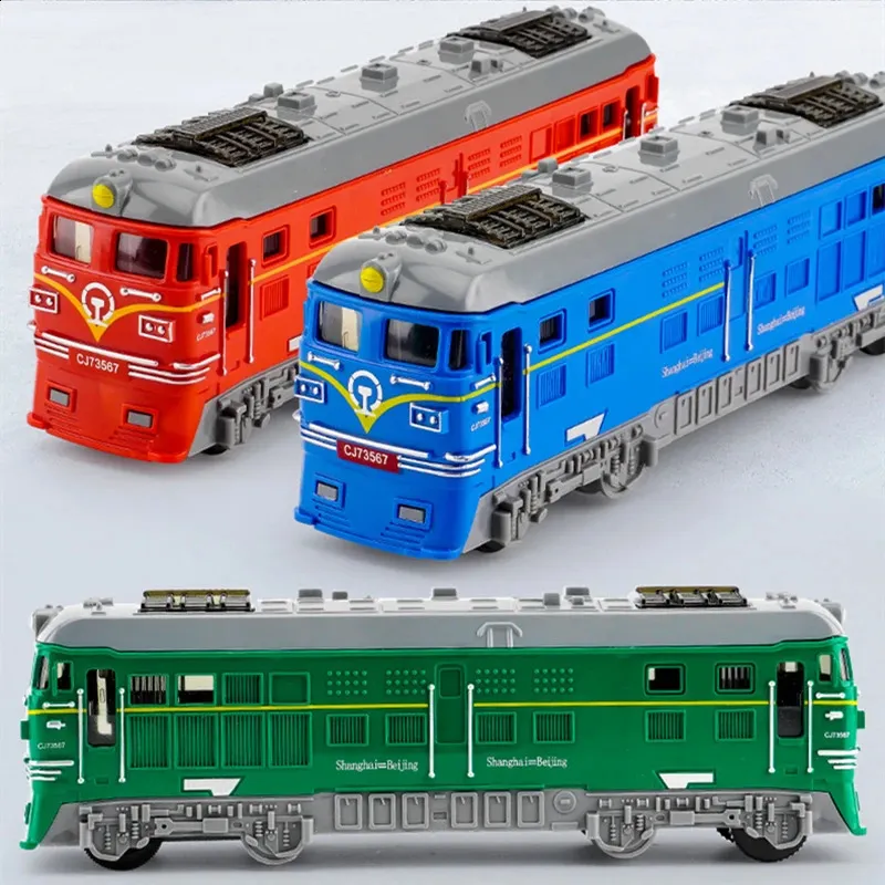 Model Train Inertia Cars Diecast Rail Vehicle Toys For Kids Educational ...