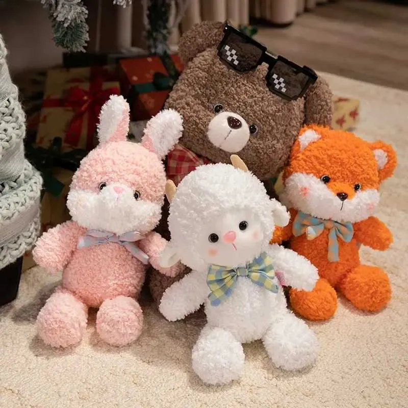 Adorable Huggable Animal Knitted Stuffed Animals Super Soft Plush Fox ...