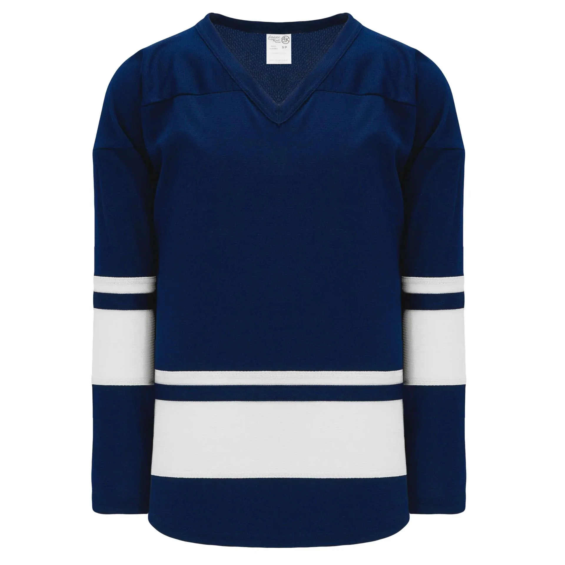 Maillot De Hockey Whitby Wildcats KOBE Taille XL - Numéro 19, Bleu Et Blanc, Fabriqué Au Canada, Occasion