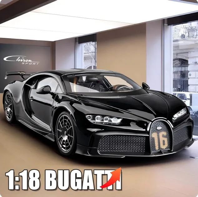 100% OFF Bugatti 1:18 Super Alloy Car Model – Premium Kids Toy & Collectible