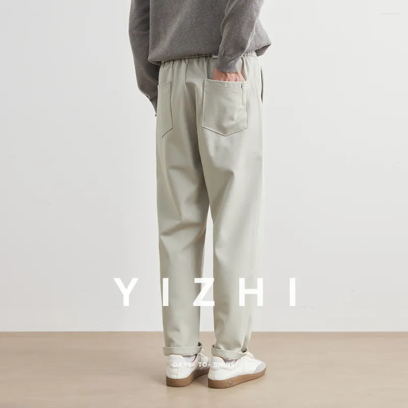 Pantaloni Palazzo Uomo A Gamba Larga - Vita Alta, Tessuto Morbido Elasticizzato, Per Autunno/inverno E Streetwear