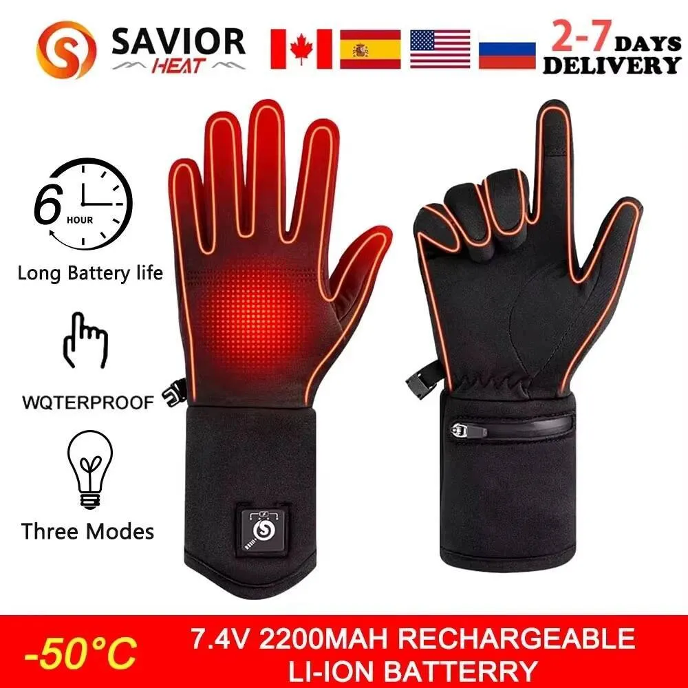 Savior Heat 電熱グローブライナー 充電式バッテリーの暖かさ メンズ