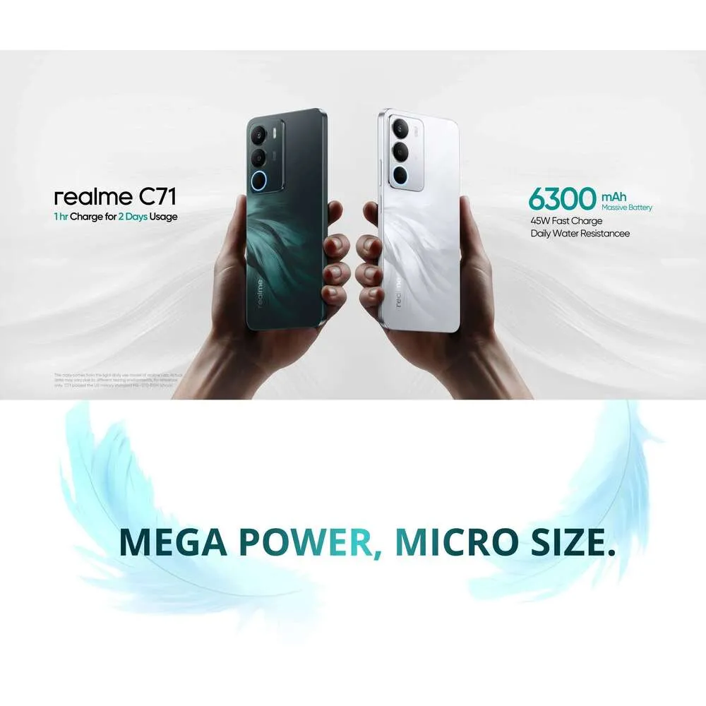 Realme C71 Smartphone 256GB Storage 6300mAh From