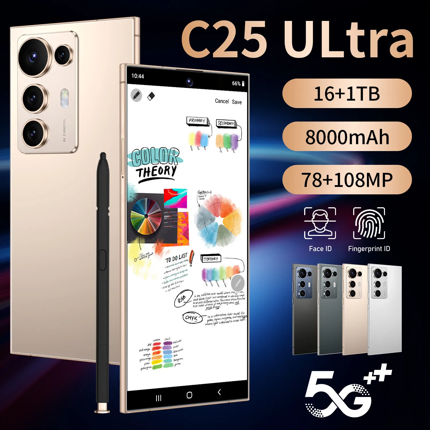 C25 Ultra Mobile Phones 7.3 Android 15, Snapdragon From