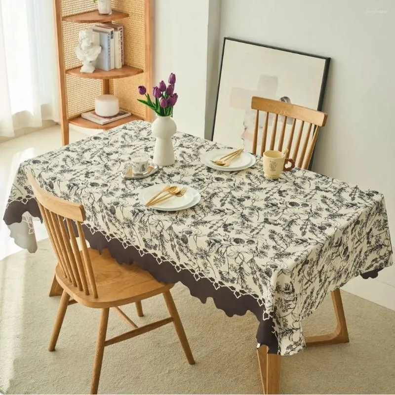 Table Cloth Rectangular Waterproof Oil Resistant Dining Tablecloth ...