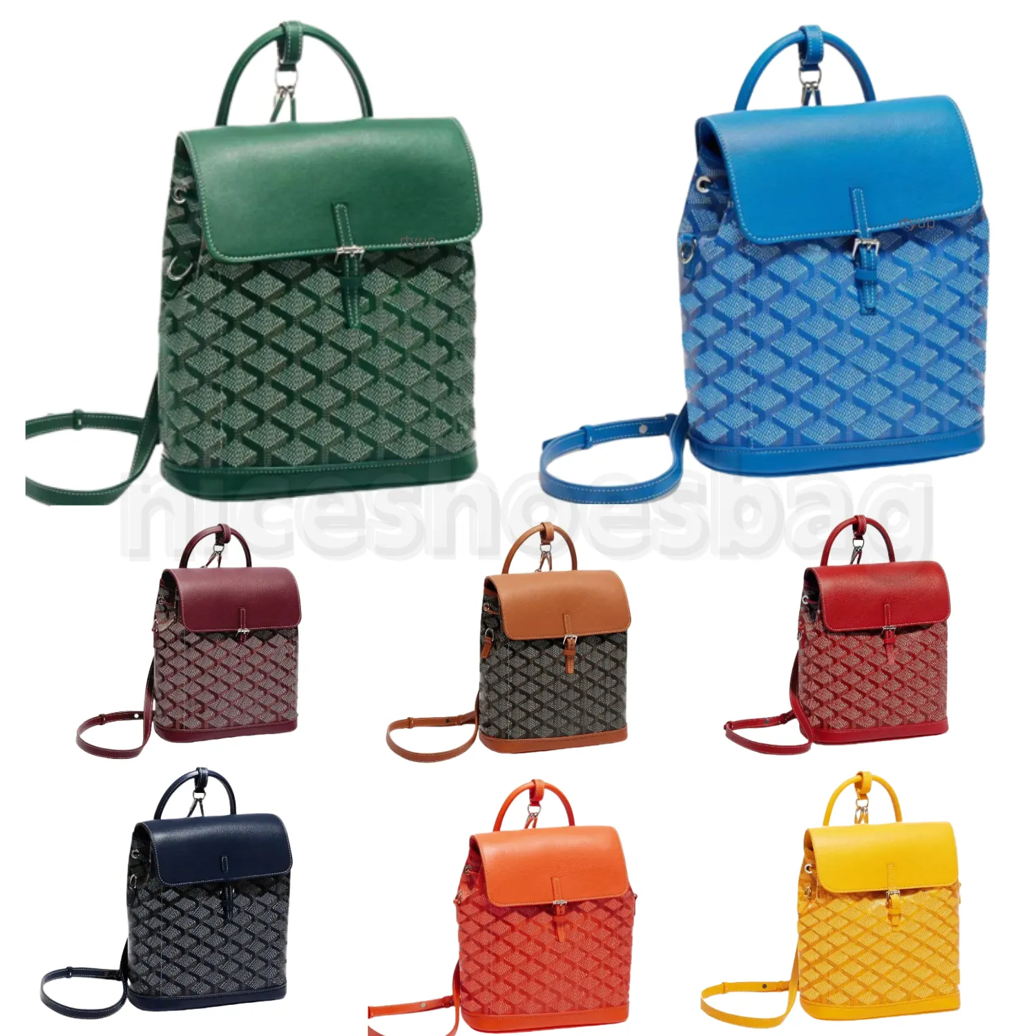houndstooth mini backpack Women High Capacity Travel Bags Girls Faith and Happiness Store Fashionable and sporty Mini Green Houndstooth PU Leather