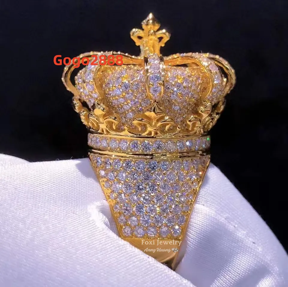 Pageant Crown Rings HIP HOP Men's Luxury 925 Silver Pageant Crown Ring... From Gogo2888 ...