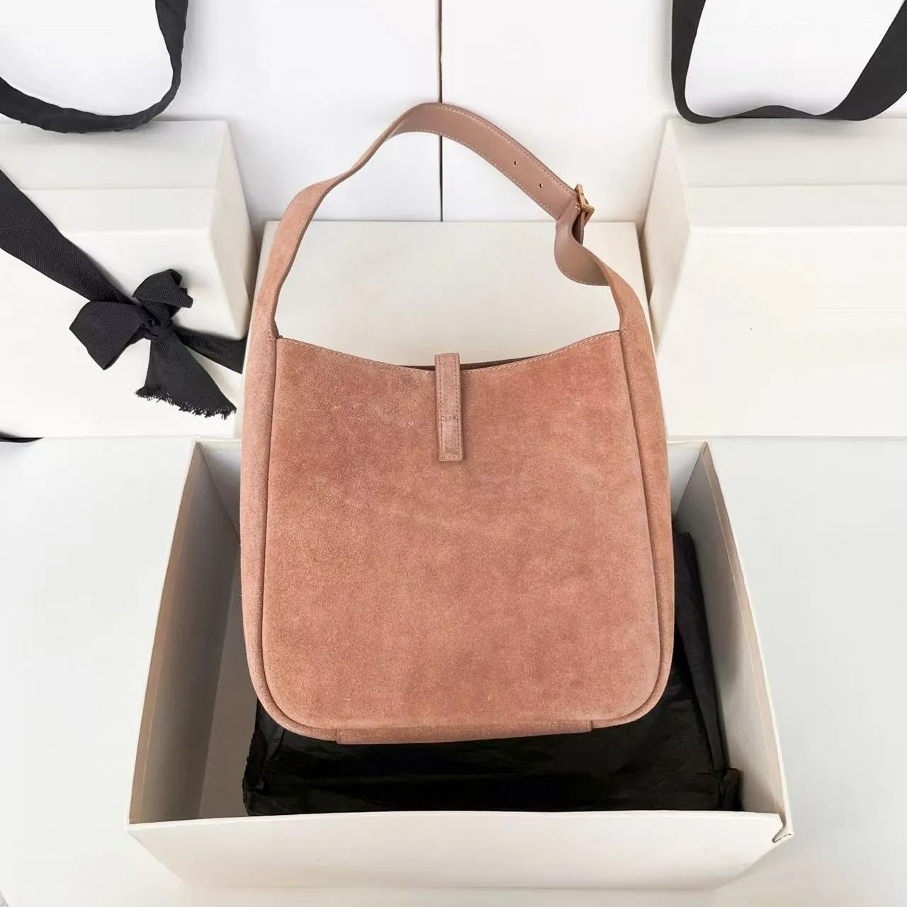 女性用ブラウンスエードホーボーバッグ ...を￥46,018 | DHgate