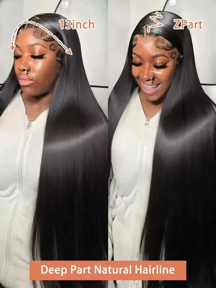 13x6 Lace Frontal Wig Human Hair 30 Inch 180 Density 