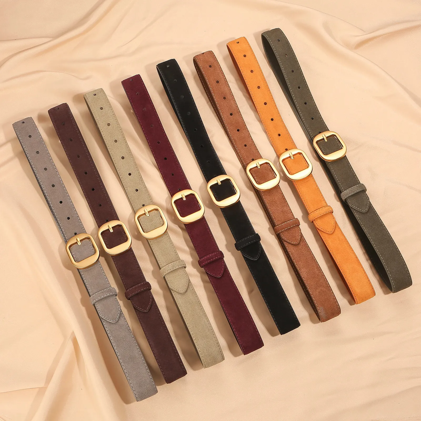 Fashion Womens Leather Suede Waist Belt For Casual... From 