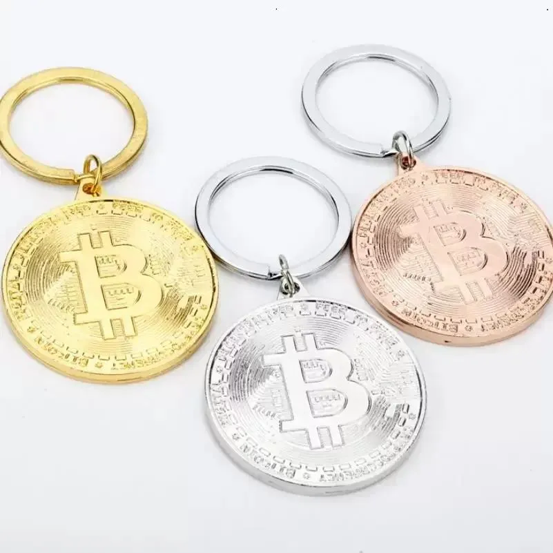 Coin Keychain Silver Metal Token Key Chain Novelty Party Favor ...