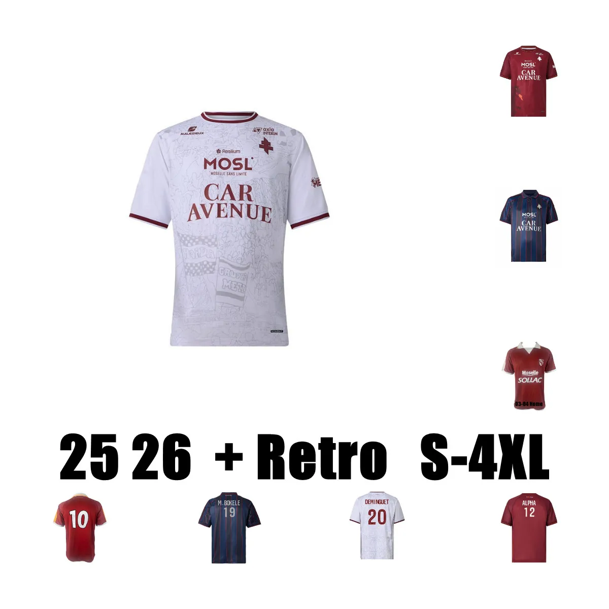 2025 2026 FC METZ Soccer Jerseys JALLOW NIANE 03 04