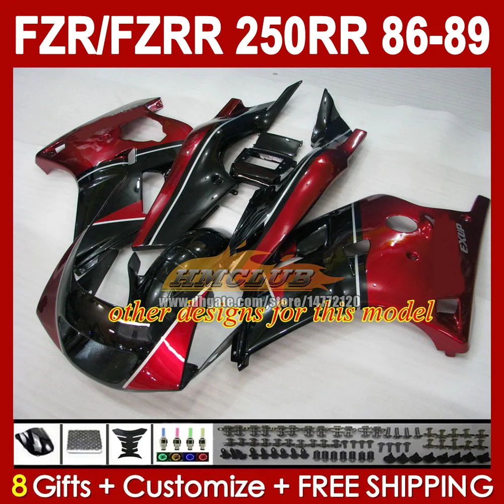 OEM Body Kit For YAMAHA FZR250 R FZRR FZR 250 250R Wine Red