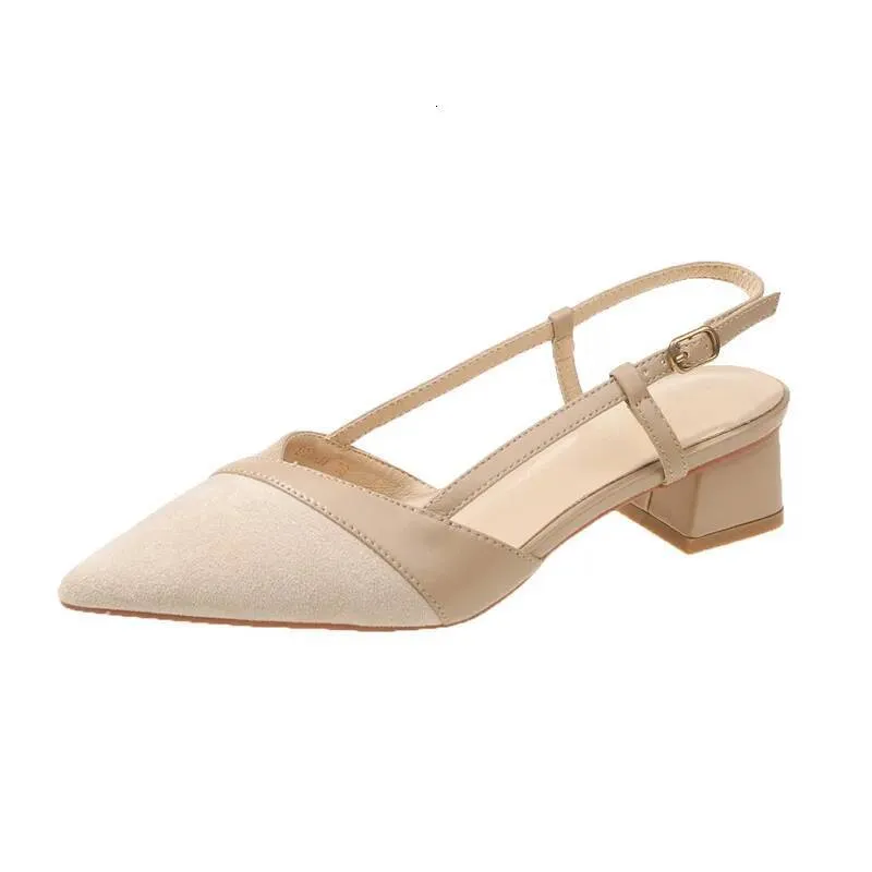 Sandali Baotou da donna, nuovi, casual, con tacco alto, alla moda, per esterni, con fibbia, comodi e robusti, con tacco singolo._voghion.com