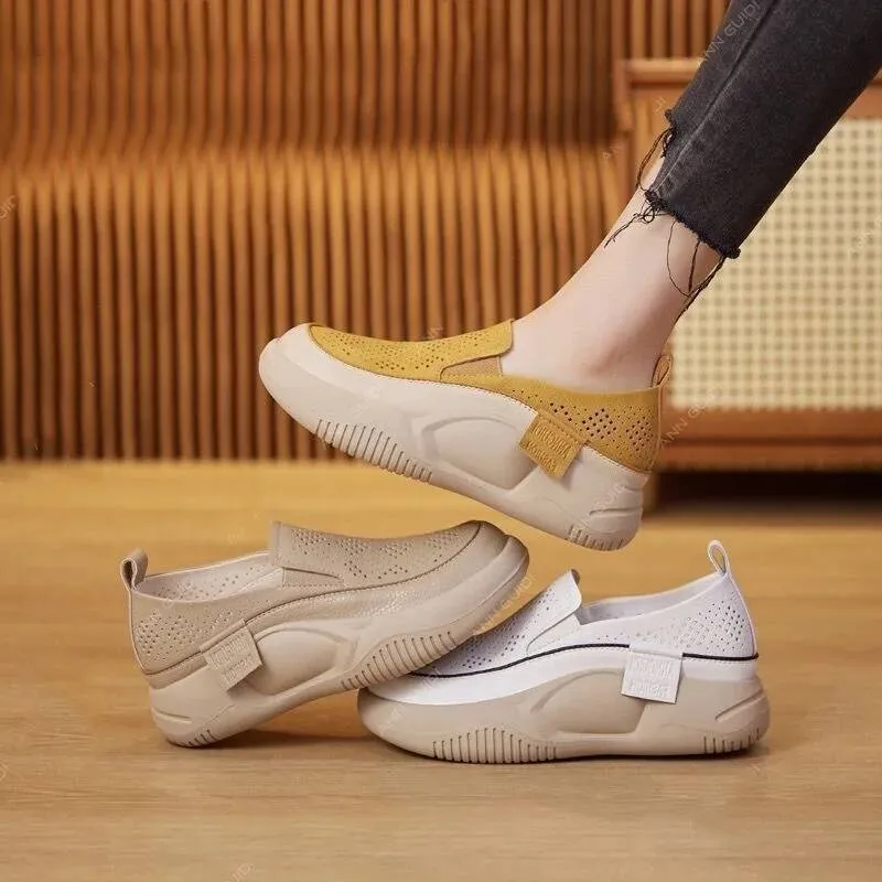 Women Platform Casual Slip On Shoes Fashion Ladies Chaussure Soft-soled Femme Loafers Woman Sneakers Ddmysaturn_desvips.com