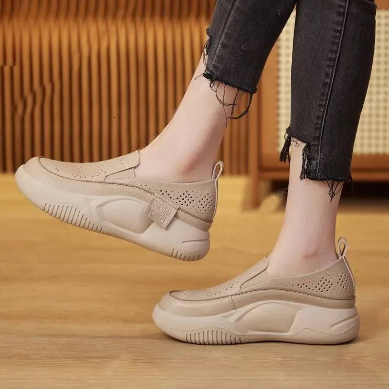 Women Platform Casual Slip On Shoes Fashion Ladies Chaussure Soft-soled Femme Loafers Woman Sneakers Ddmysaturn_desvips.com