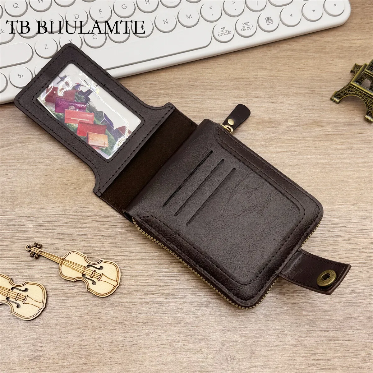 ✓ DHgate 추천 TB BHULAMTE 무료 배송 새로운 남성 지갑 하이 엔드 레트로 지퍼 동전 지갑 럭셔리 스토리지 핫 디자이너  동전 가방 카드 클립 바로 구매