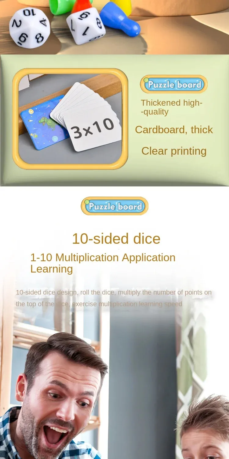 Baby's Math Table Montessori Educational Math Toys for Baby Kids: 99 Multiplication ...