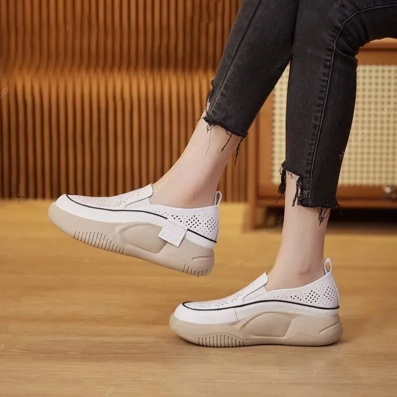 Women Platform Casual Slip On Shoes Fashion Ladies Chaussure Soft-soled Femme Loafers Woman Sneakers Ddmysaturn_desvips.com