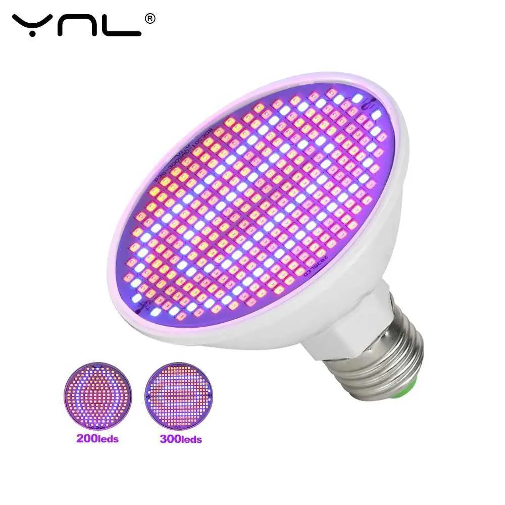 E27 LED Plant Grow Light Bulb Full Spectrum Indoor Hydroponics Flower ...