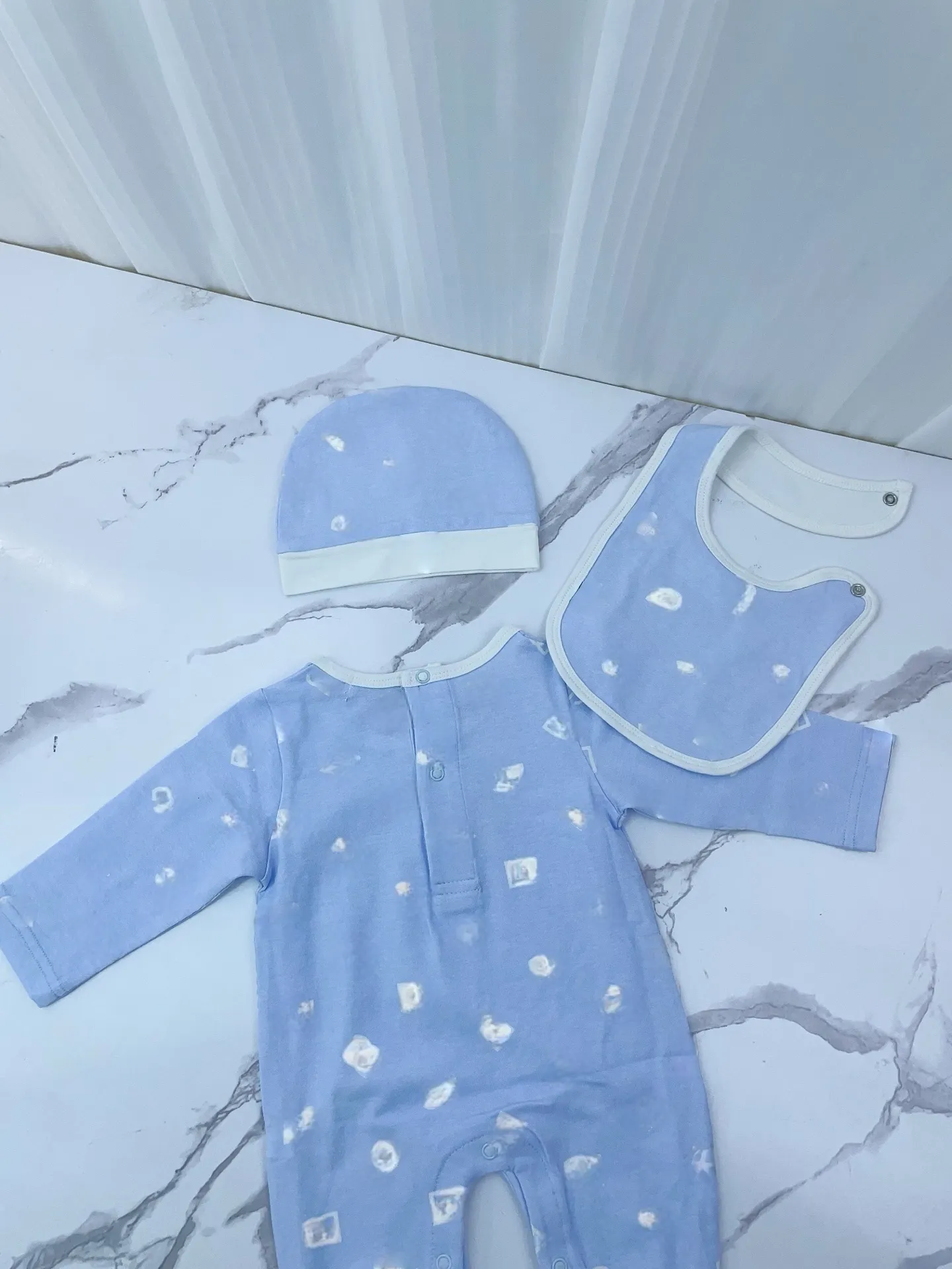 Designer Infant Cotton Rompers: Newborn Letter Printed Long Sleeve ...