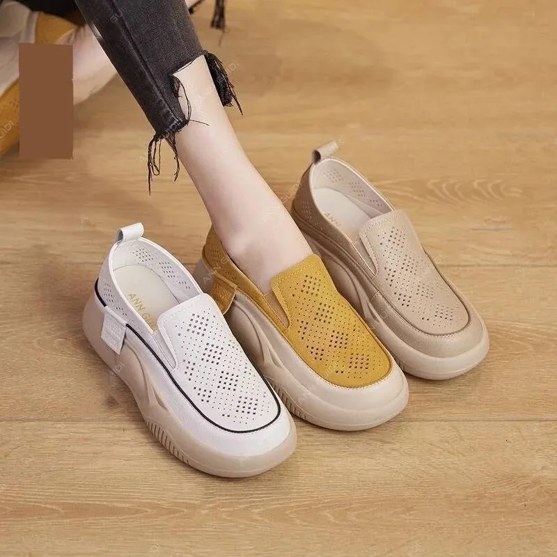 Women Platform Casual Slip On Shoes Fashion Ladies Chaussure Soft-soled Femme Loafers Woman Sneakers Ddmysaturn_desvips.com