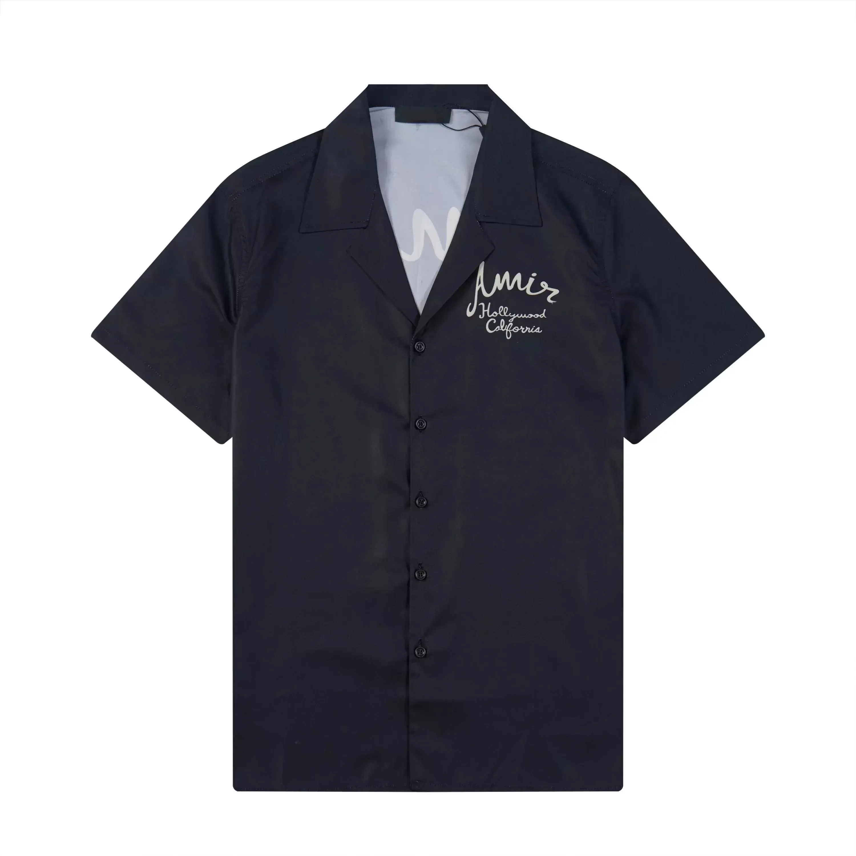 Hardaddy - Camicia da uomo con colletto campestre, stile retrò vintage, con bottoni da bowling, con taschino, casual, a maniche corte, per la spiaggia, estiva, S Hardaddy - Camicia da uomo con colletto campestre, stile retrò vintage, con bottoni da bowling, con taschino, casual, a maniche corte, per la spiaggia, estiva, S