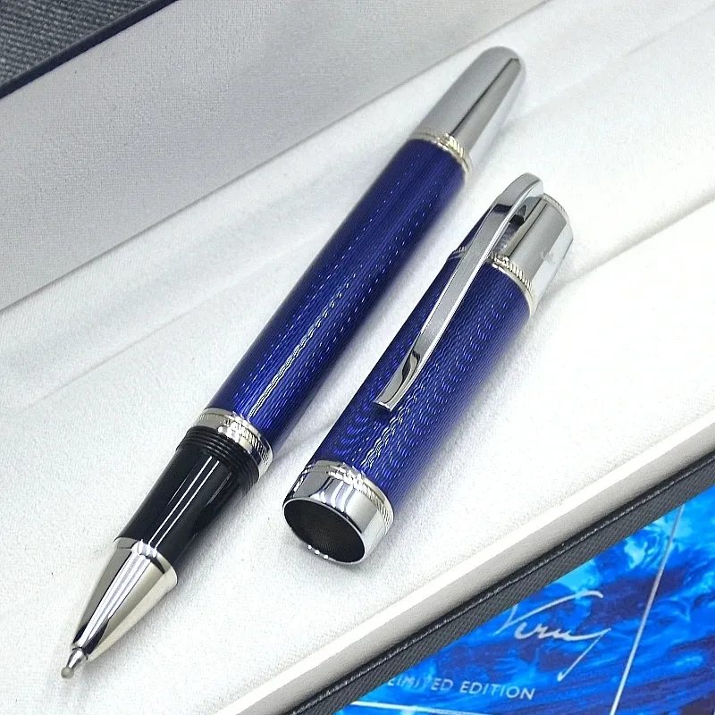 JFK Luxury Ballpoint Pen Dark Blue Metal Rollerball Fountain Pen