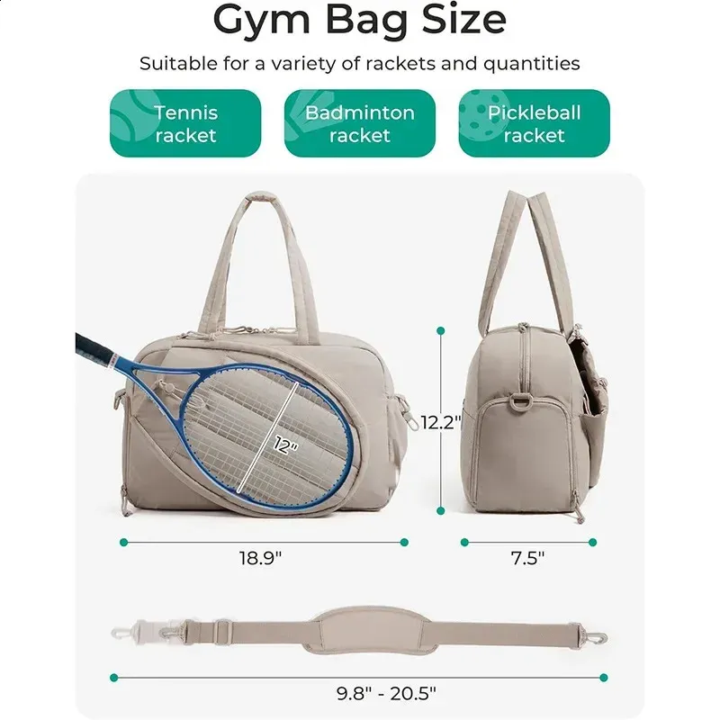 icyant Borsa da tennis, zaino da tennis di grande capacità per uoini e