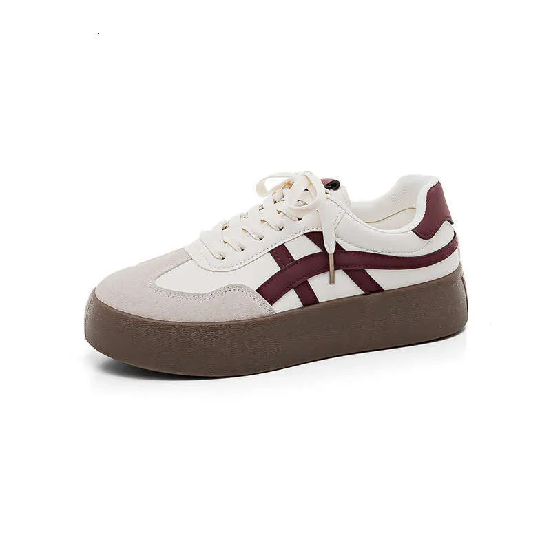 Niche Sneakers für Damen und Herren, Weiß für Frühling und Herbst, Damen-Trainingsschuhe mit dicker Sohle, Freizeitschuhe F8861_voghion.com