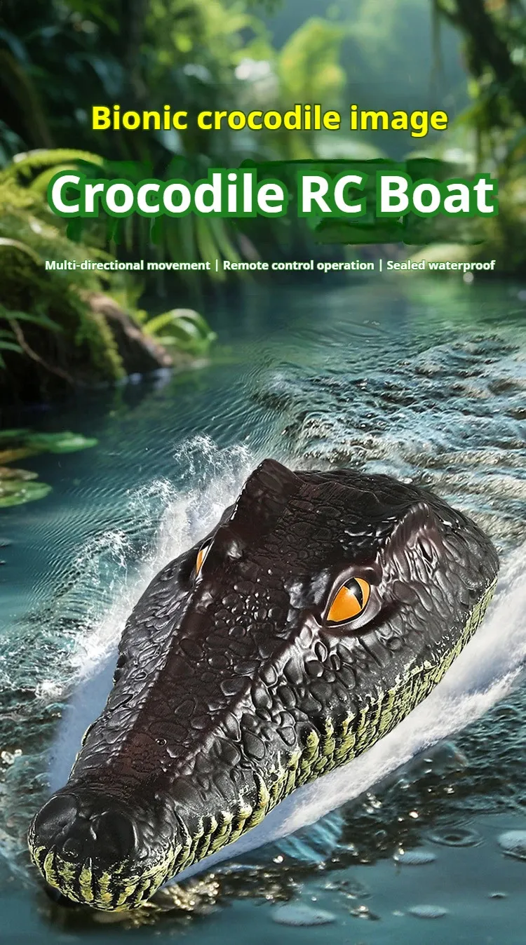 Realistic Python RC Boat, 2.4GHz Waterproof Remote Control Animal Ship ...