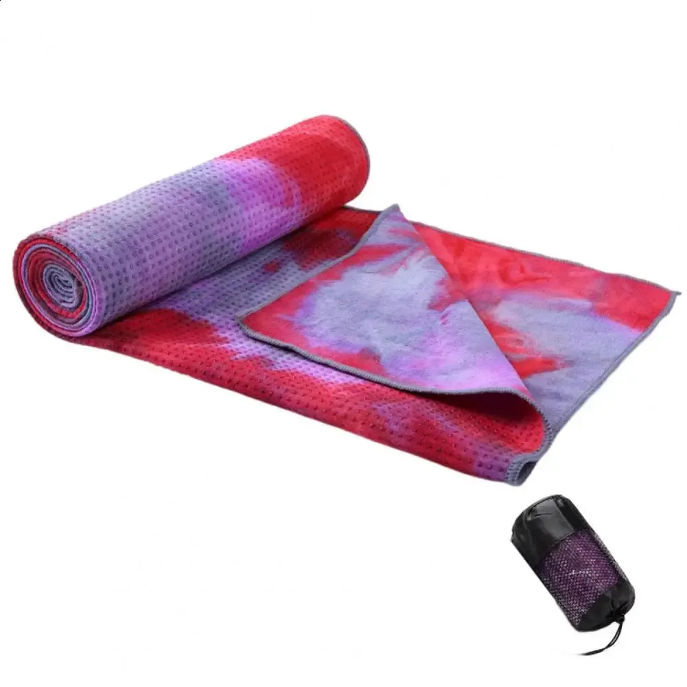 Tapis Yoga + Serviette Anti-Dérapante à Séchage Rapide Avec Sac - Tapis Fitness Pilates Absorbant, Doux Et Léger Pour Yoga Chaud, Sport & Pique-Nique