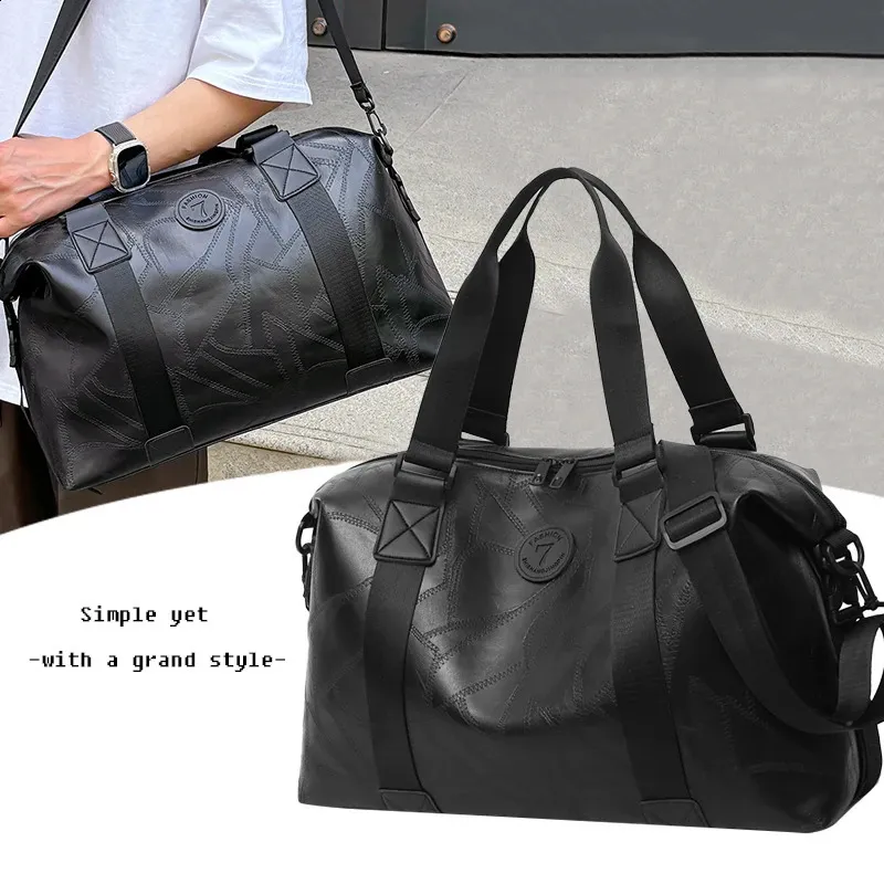 Bag Retangular Neutral Rectangular Pu Travel Bag for Men and Women, Business Trip Tote ...