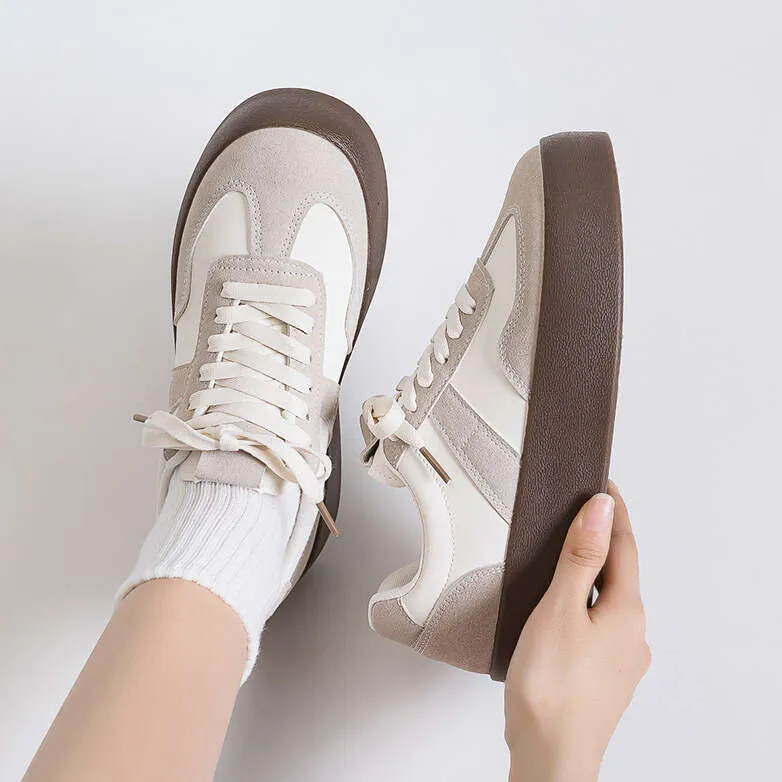Autumn New Thick-Soled Training Couples, Versatile Casual Sports Shoes, White Shoes For Women Designer Sneakers_voghion.com