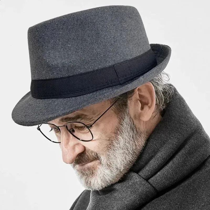 wool mens winter dress hats Warm Fedora For Men, Classic Jazz Caps Fedora hats for men related:pearl-y-lariat-back-jewelry-clip-silver How to Add Some color:Ivory