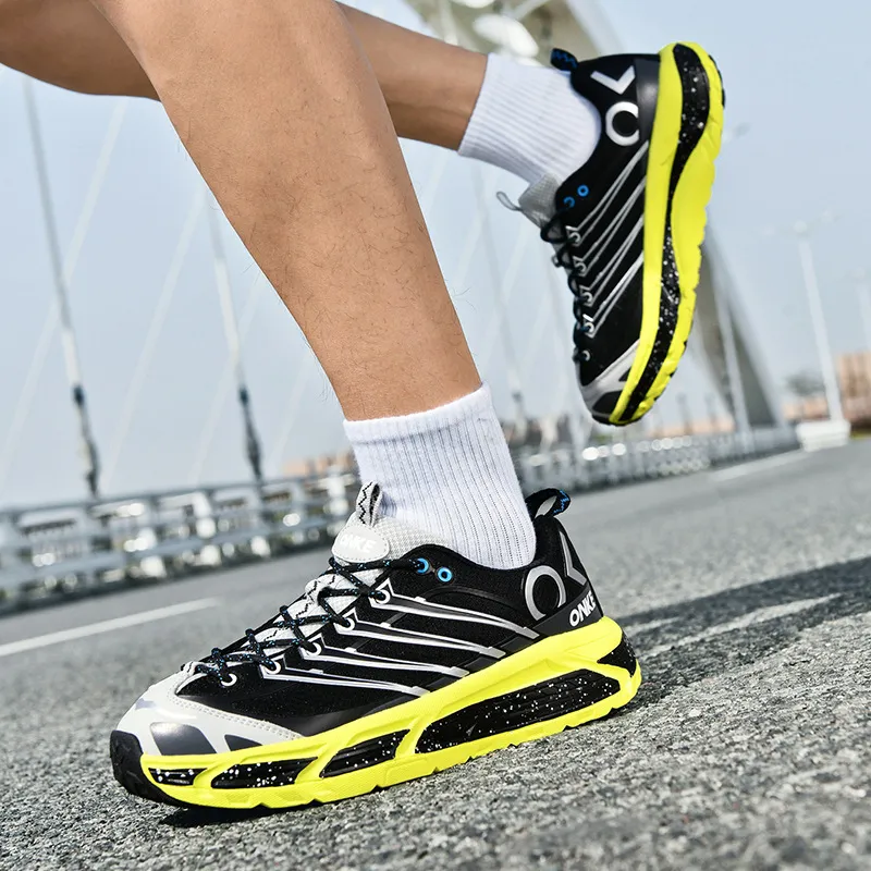 ONKE Free Shipping Designer Lightweight Shock-absorbing Mesh Breathable Running Jogging Shoes Artistic White_desvips.com