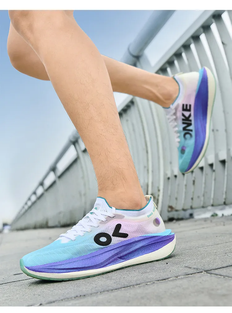 ONKE Free Shipping Designer Lightweight Shock-absorbing Mesh Breathable Running Jogging Shoes Bold Blue_desvips.com